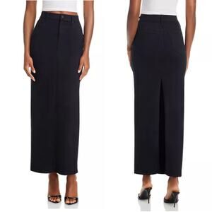 MOTHER black denim skirt